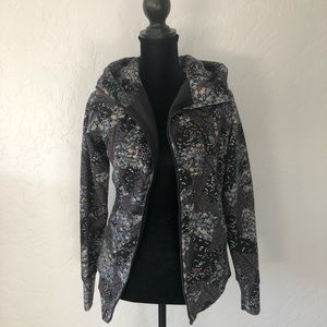 Lululemon abstract floral zip up sweatshirt size 6